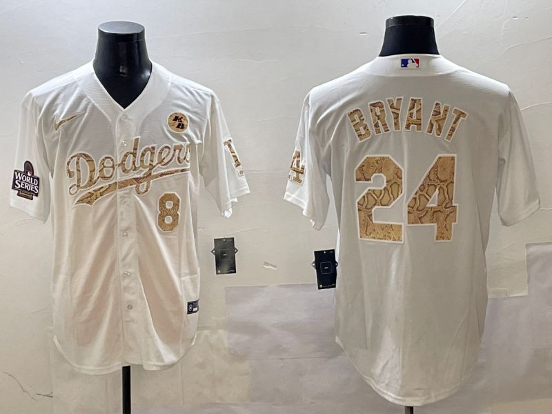 Men Los Angeles Dodgers #24 Bryant White Fashion Game 2025 Nike MLB Jersey style 3068->los angeles dodgers->MLB Jersey